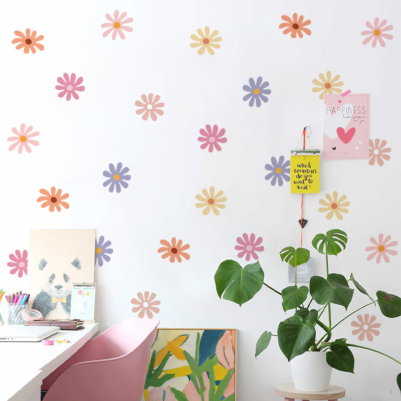 Baby Nursery Peel And Stick Wallpaper - Daisy bunga stiker dinding anak-anak vinil