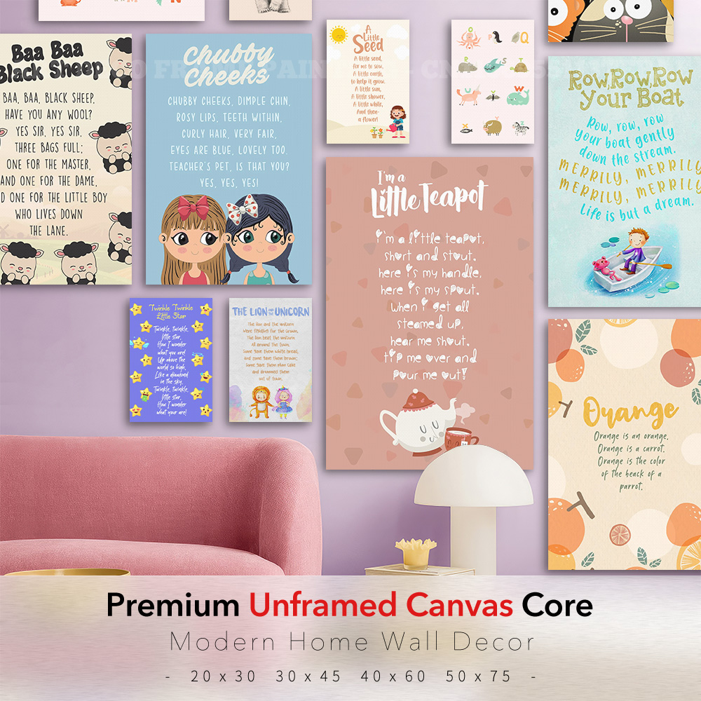 Baby Nursery Rhymes - Poster Kanvas Lagu Anak Klasik Seni
