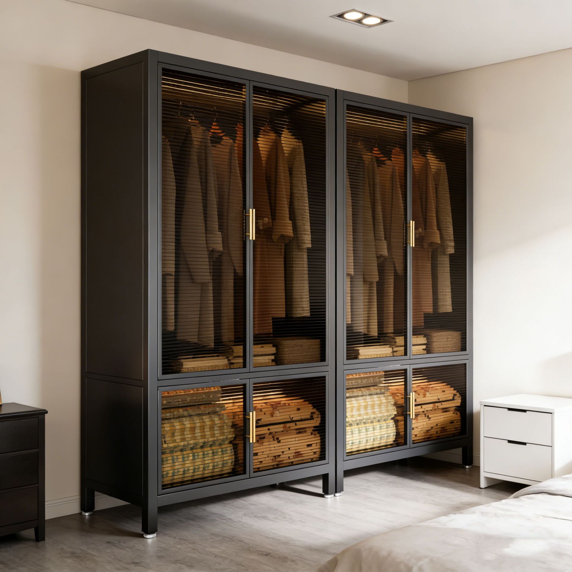 Closet Organizer Baby - Lemari Pakaian Kaca Baja untuk Kamar
