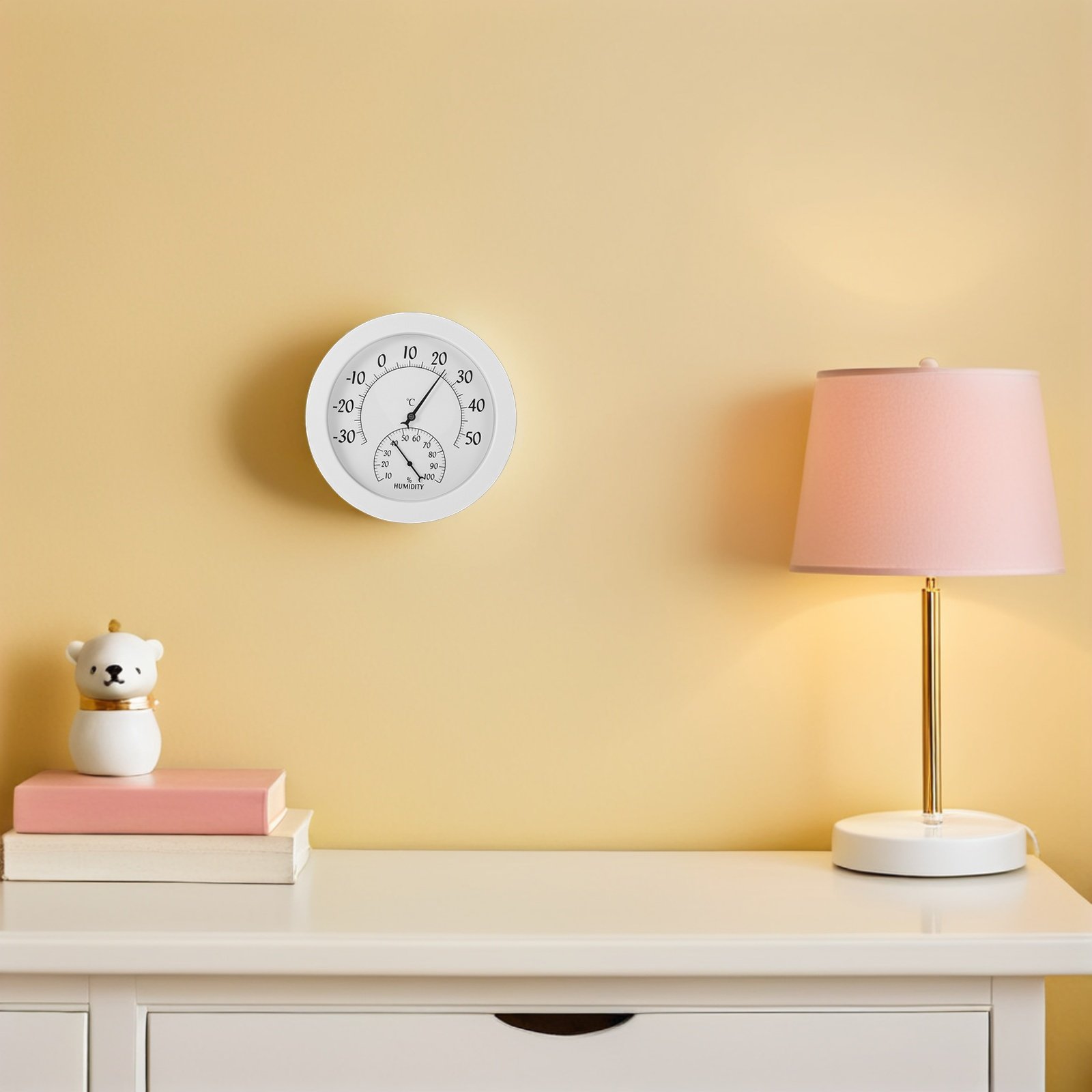 Baby Nursery Temperature - Termometer Higrometer Analog Dinding untuk Kamar