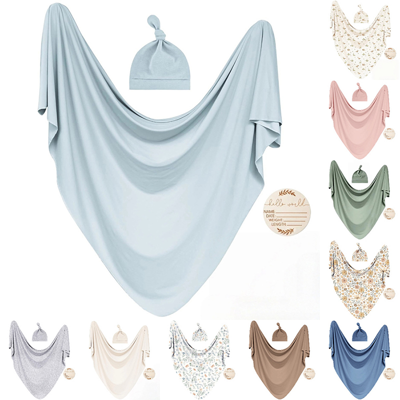 Baby Nursery Sets - Selimut Bedong Bayi dengan Set Topi