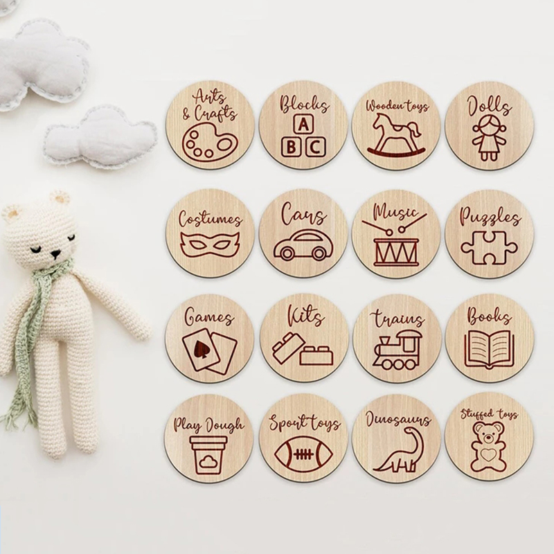 Baby Nursery Things - Label Penyimpanan Kayu Dekorasi Kamar Bayi