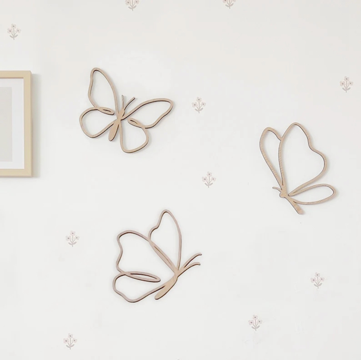Baby Nursery Things - Hiasan dinding kupu-kupu kayu, Dekorasi dinding