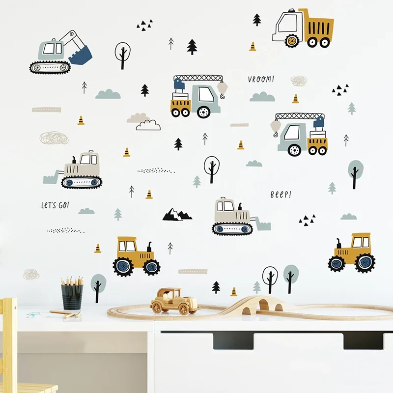 Baby Nursery Things - Gambar tangan lucu mobil truk kargo