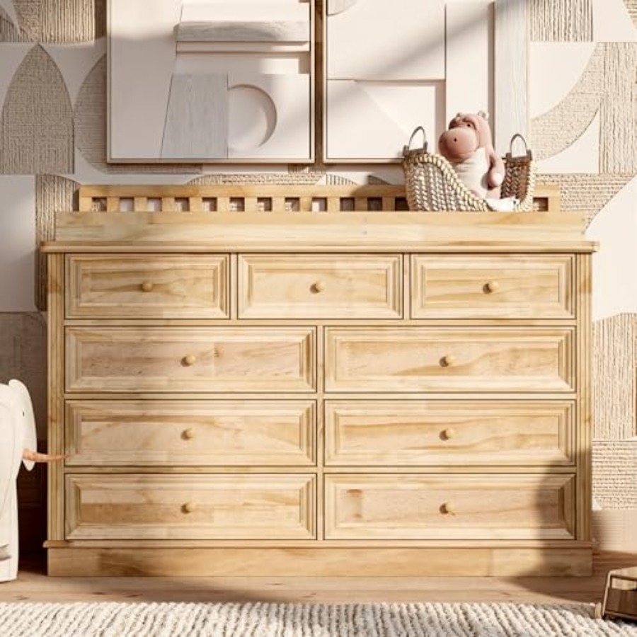 Baby Nursery Dresser - Meja Ganti Popok Bayi, 100% Kayu