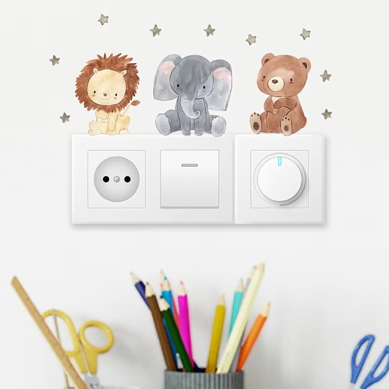 Baby Nursery Decor Boy - Stiker Dinding Hewan Hutan Lucu untuk