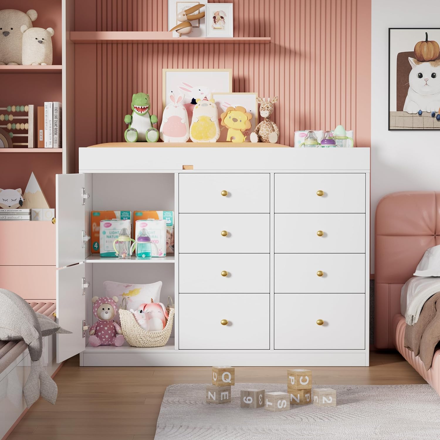 Meja Ganti Popok Bayi, Lemari  - Baby Nursery Dresser ulasan dan harga