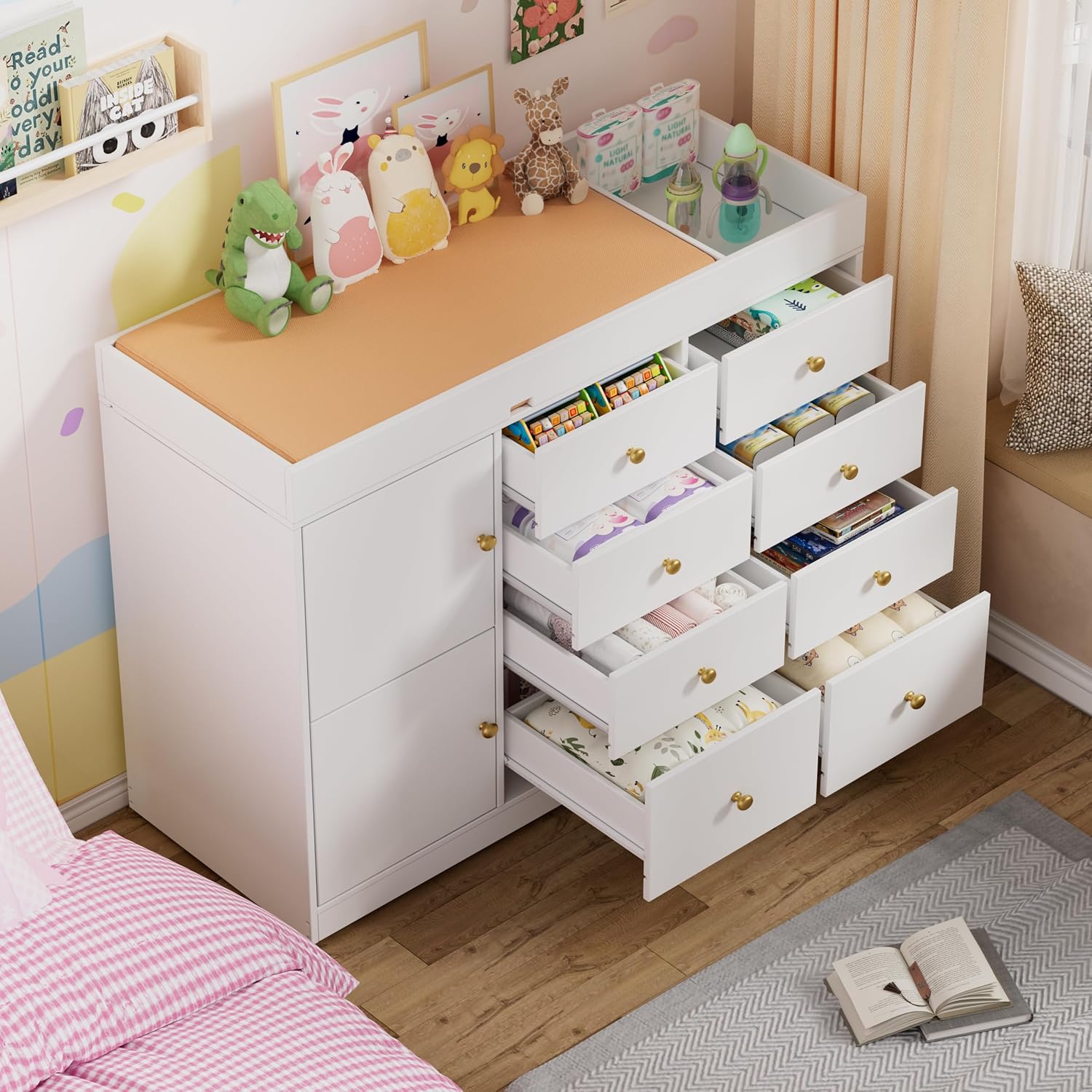 Meja Ganti Popok Bayi, Lemari  - Baby Nursery Dresser ulasan dan harga