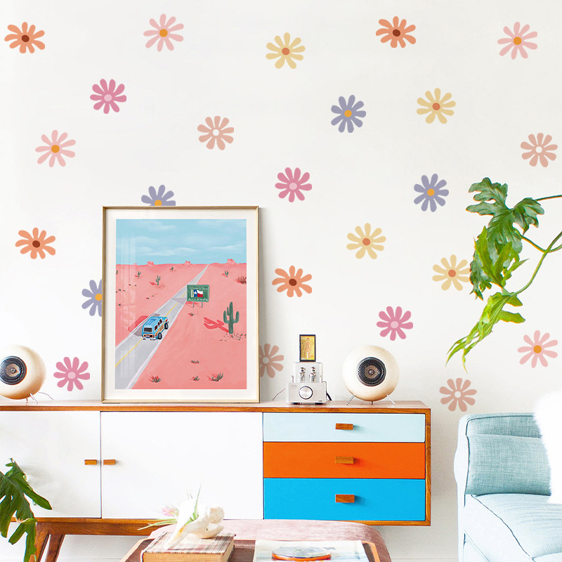 Daisy bunga stiker dinding ana - Baby Nursery Peel And Stick Wallpaper ulasan dan harga