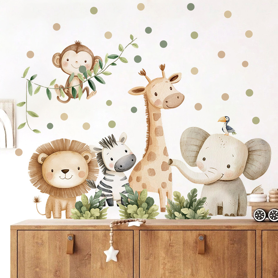 Stiker Dinding Hewan Hutan Boh - Baby Nursery Decor Boy ulasan dan harga