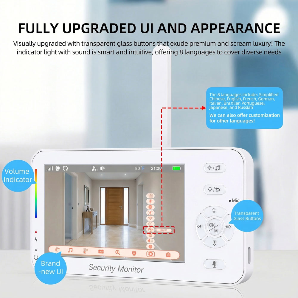 Monitor Bayi Video 4,3 inci de - Baby Nursery Temperature ulasan dan harga
