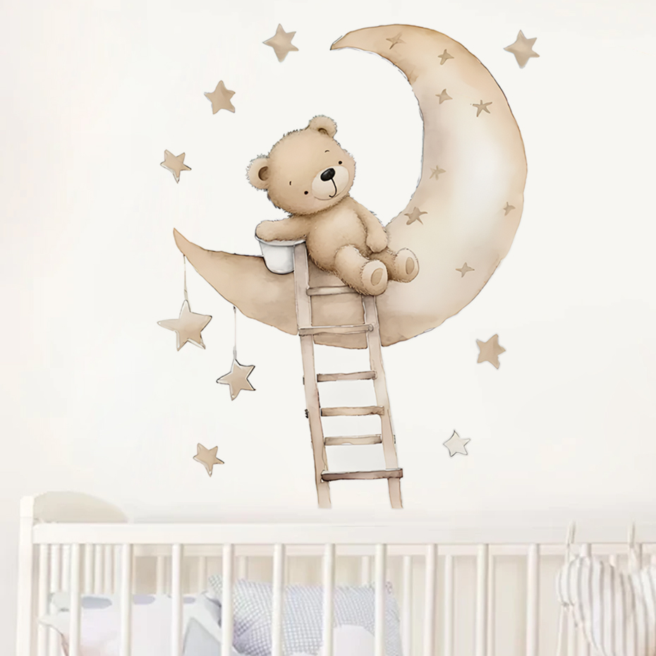 Stiker dinding awan bintang be - Baby Nursery Decor Boy ulasan dan harga
