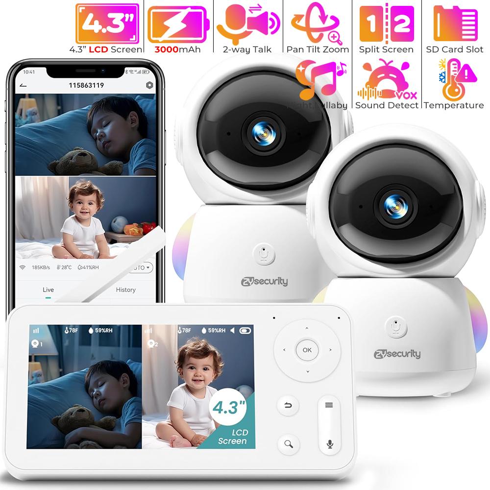 Monitor Bayi 2K dengan 2 Kamer - Baby Nursery Temperature ulasan dan harga