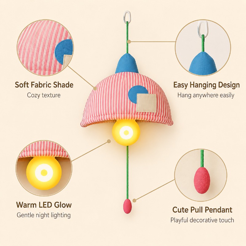 Lampu Malam Gantung Isi Ulang  - Baby Nursery Lampshade ulasan dan harga