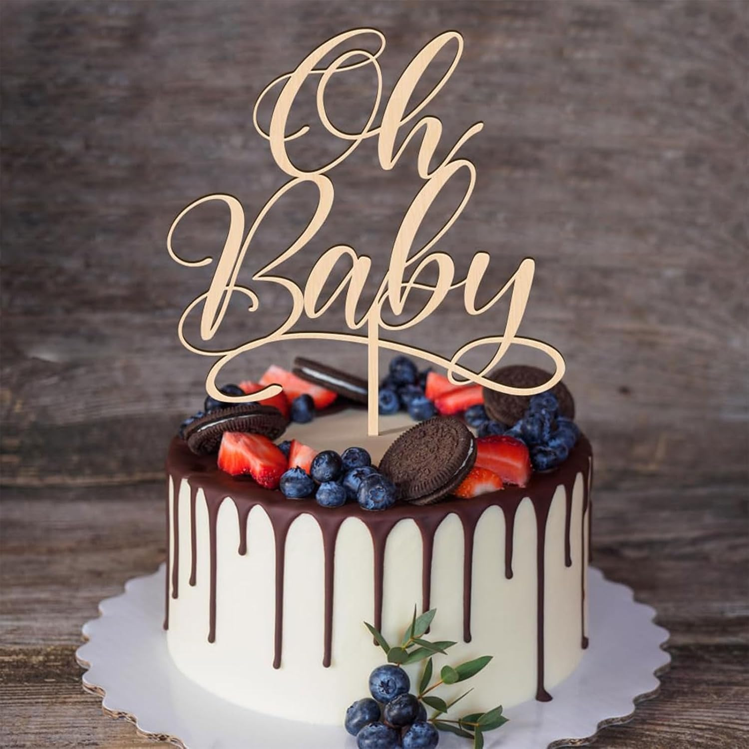 1 buah oh Baby - Hiasan Kue Ka - Baby Nursery Artwork ulasan dan harga