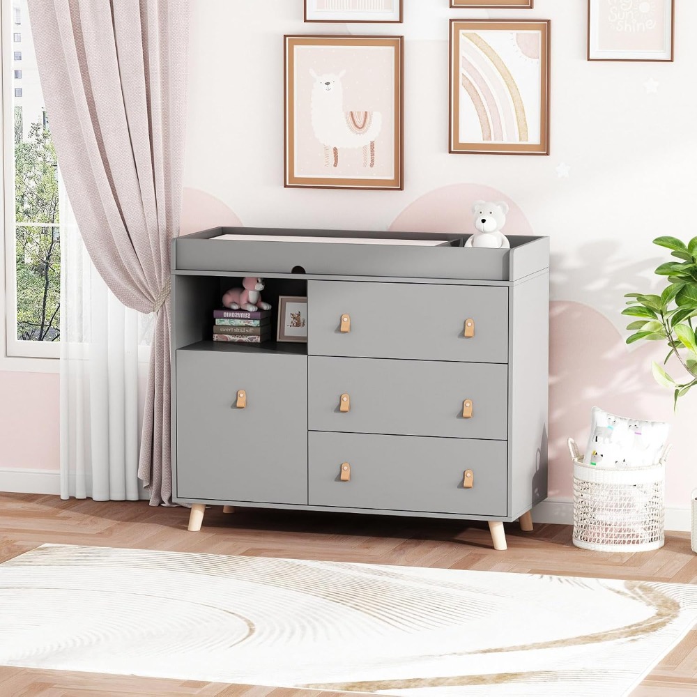 Meja Ganti Bayi, Lemari Bayi D - Baby Nursery Dresser ulasan dan harga