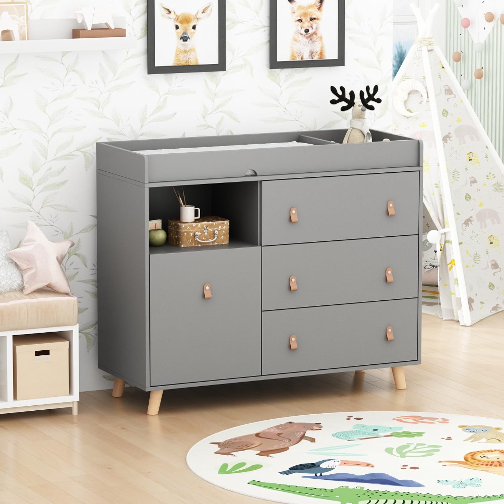 Meja Ganti Bayi, Lemari Bayi D - Baby Nursery Dresser ulasan dan harga