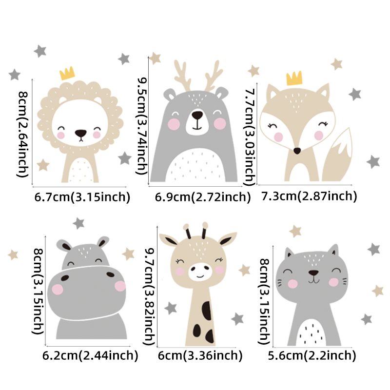 6 Buah/Set Stiker Saklar Hewan - Baby Nursery Sets ulasan dan harga
