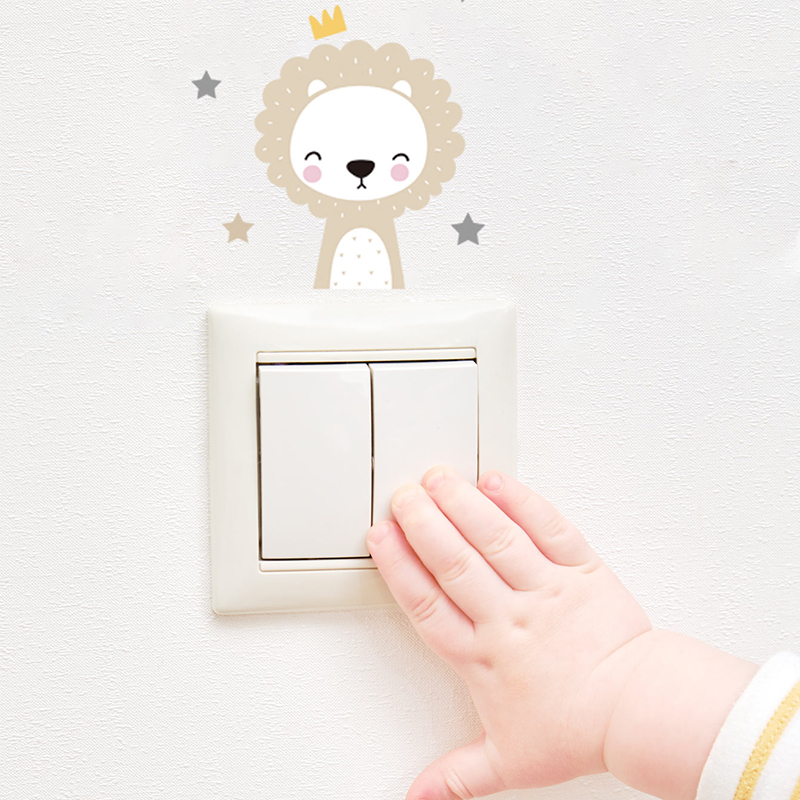 6 Buah/Set Stiker Saklar Hewan - Baby Nursery Sets ulasan dan harga