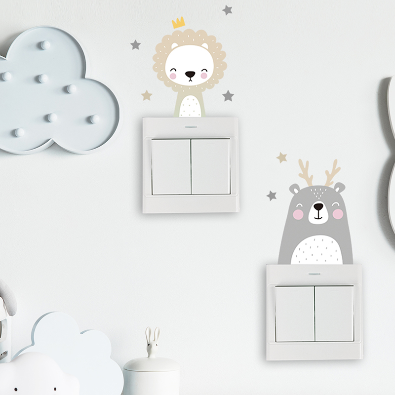 6 Buah/Set Stiker Saklar Hewan - Baby Nursery Sets ulasan dan harga