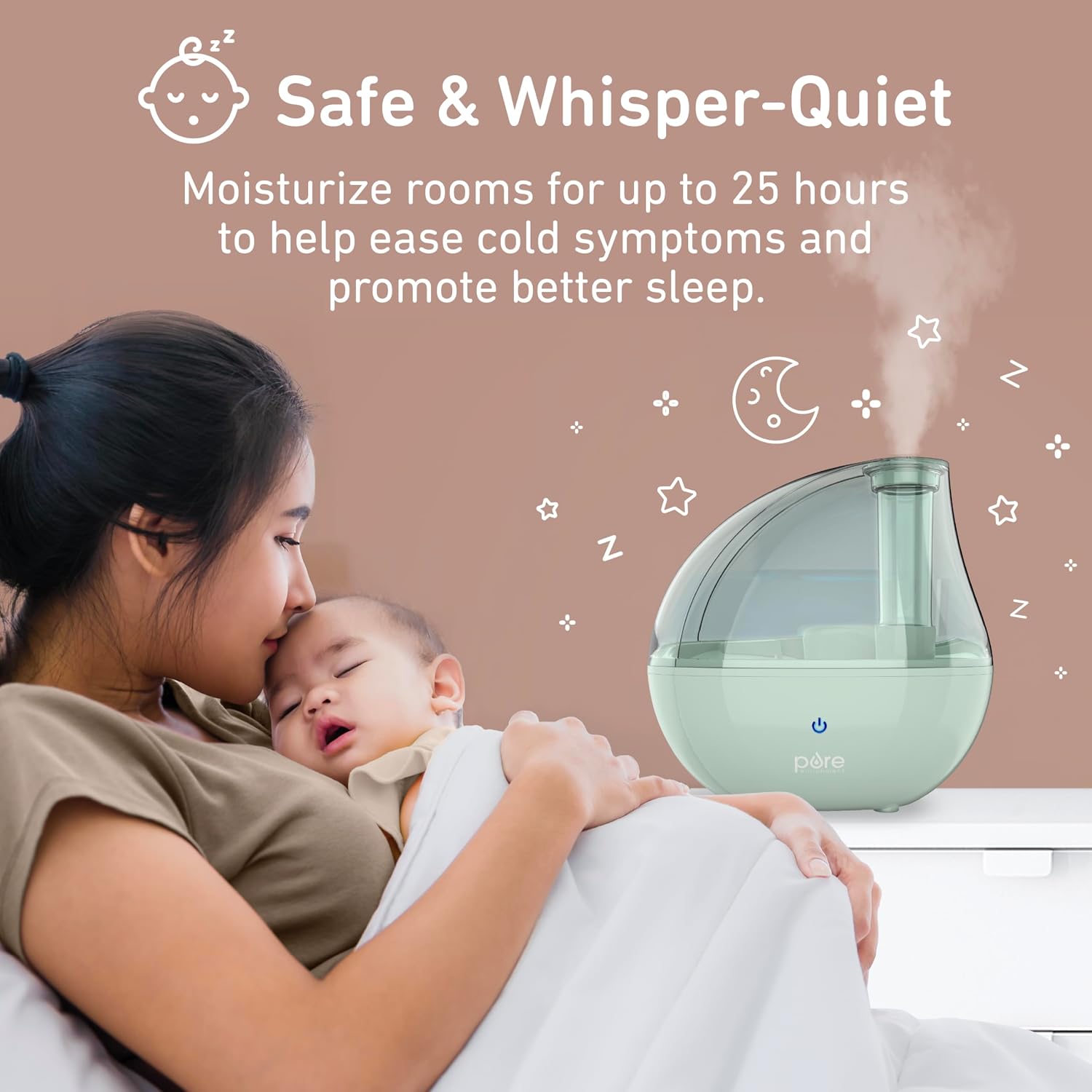 Humidifier & Lampu Tidur 2-in- - Baby Nursery Images Free ulasan dan harga