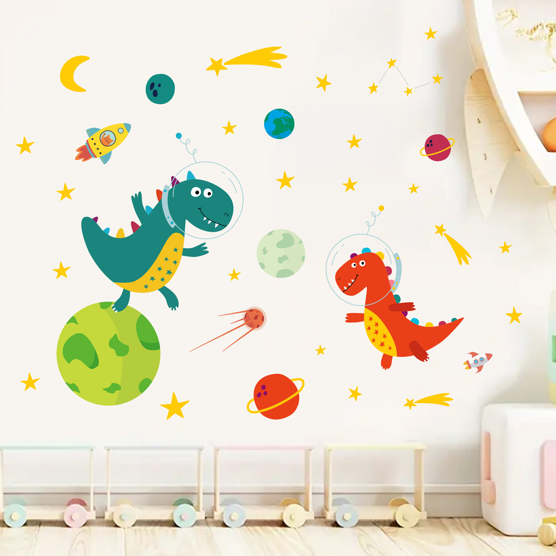 Stiker dinding dinosaurus astr - Baby Nursery Decor Boy ulasan dan harga