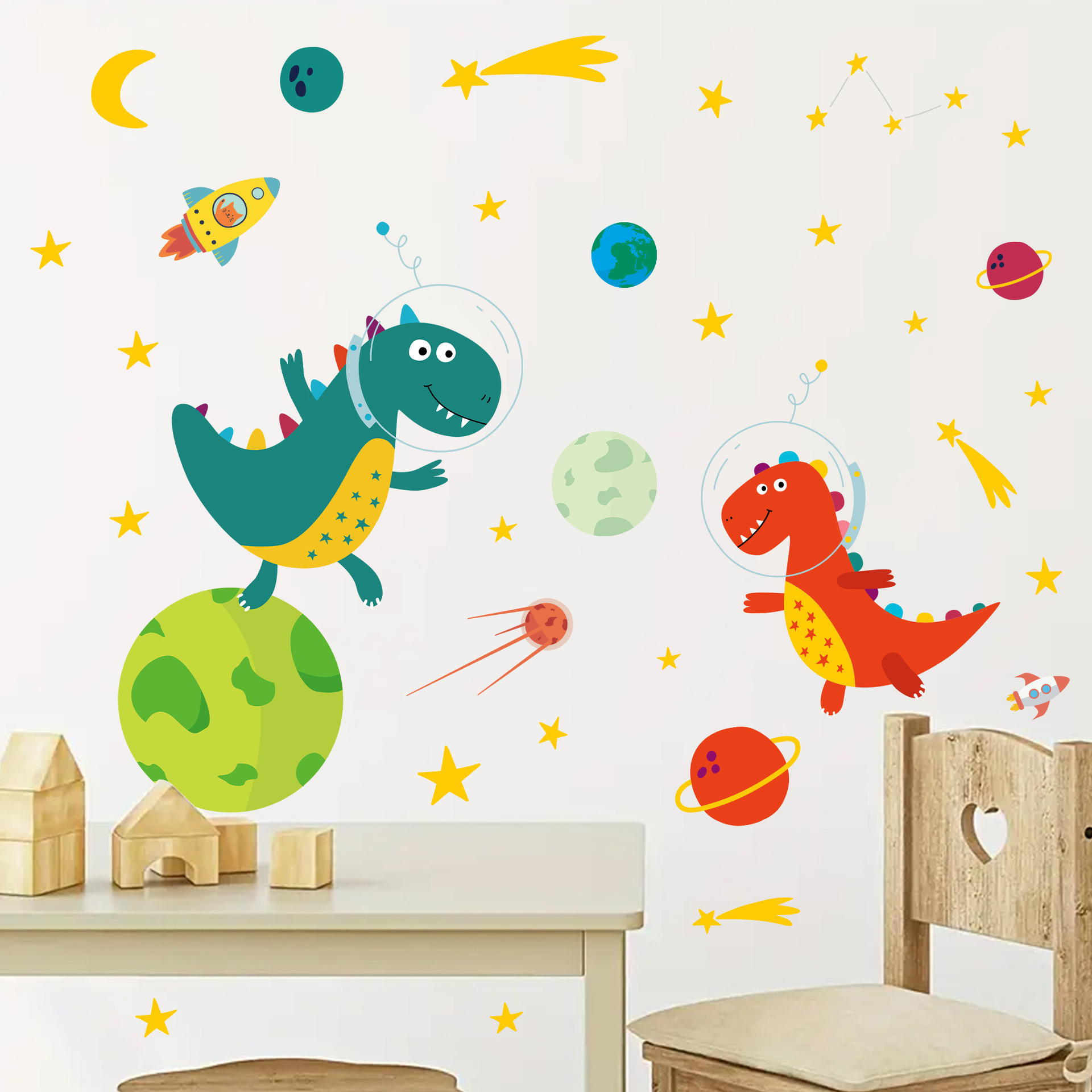 Stiker dinding dinosaurus astr - Baby Nursery Decor Boy ulasan dan harga