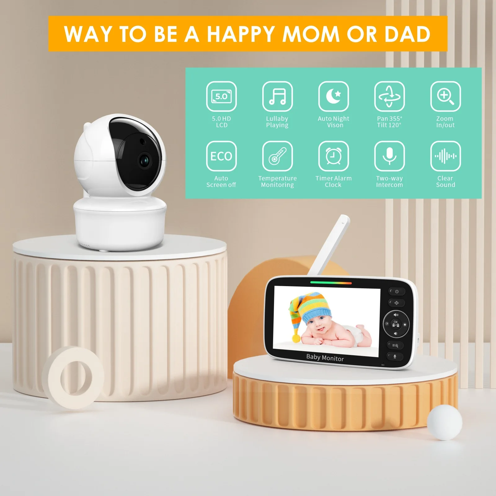 Monitor Bayi dengan Layar LCD  - Baby Nursery Temperature ulasan dan harga