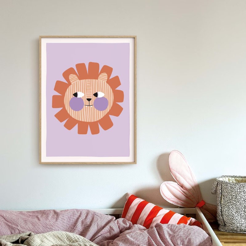 Poster Ilustrasi Hewan Lucu Ka - Baby Nursery Pictures ulasan dan harga