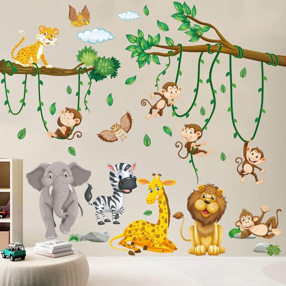 Stiker Dinding Tanaman Meramba - Baby Nursery Decor Boy ulasan dan harga
