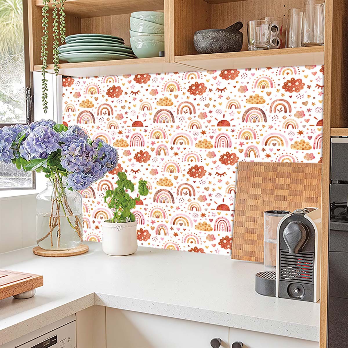 Wallpaper Pelangi Tempel dan L - Baby Nursery Peel And Stick Wallpaper ulasan dan harga