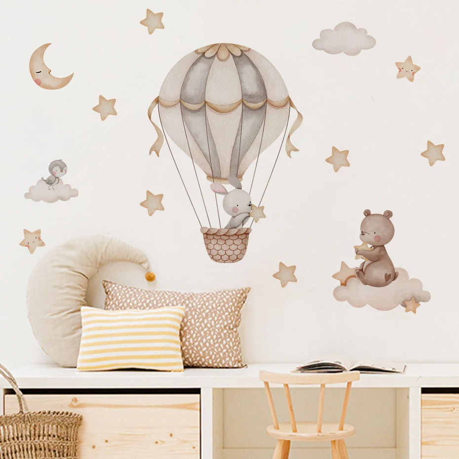 Stiker dinding awan balon udar - Baby Nursery Decor Boy ulasan dan harga