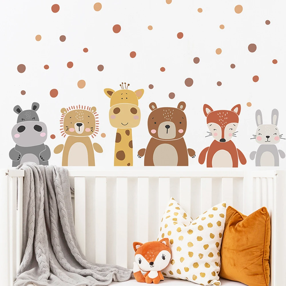 Boho Lucu Jerapah Beruang Hewa - Baby Nursery Peel And Stick Wallpaper ulasan dan harga