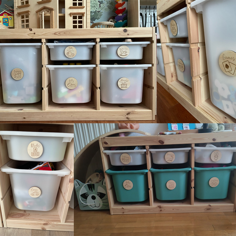 Label Penyimpanan Kayu Dekoras - Baby Nursery Things ulasan dan harga