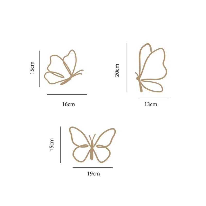Hiasan dinding kupu-kupu kayu, - Baby Nursery Things ulasan dan harga