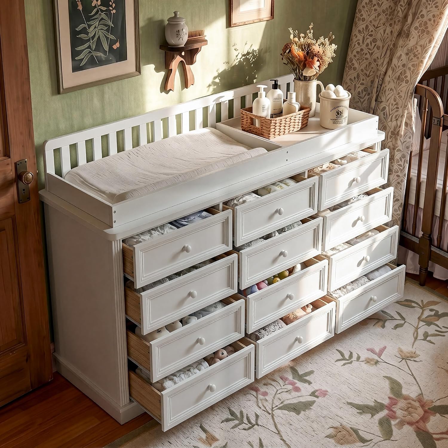 Meja Ganti Popok Bayi, 100% Ka - Baby Nursery Dresser ulasan dan harga