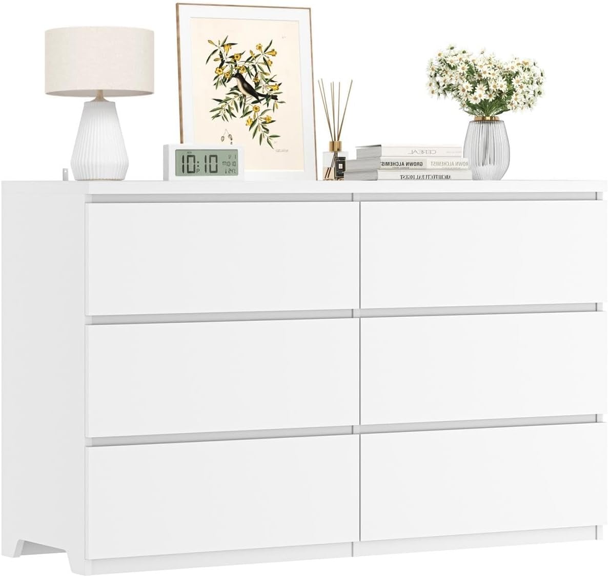 Lemari Laci Kayu Putih 6 Laci  - Drawer Dresser White ulasan dan harga