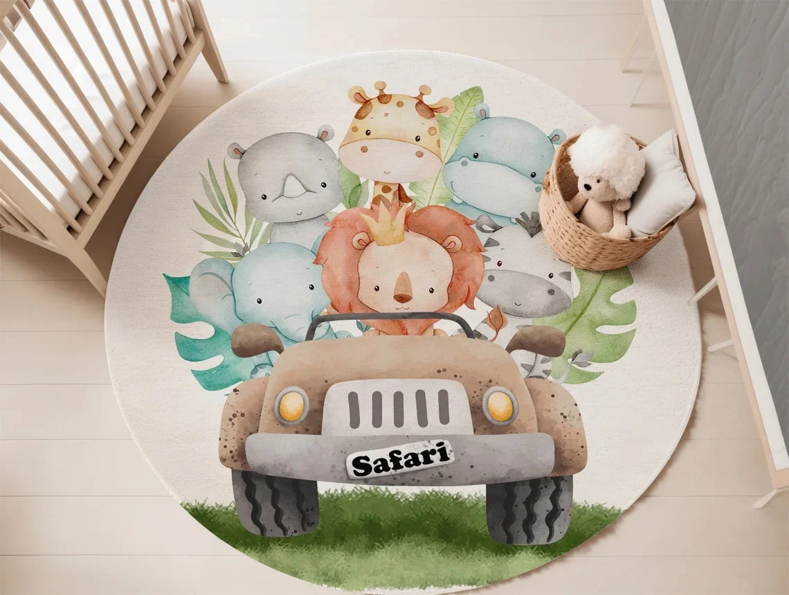 Karpet Hewan Hutan untuk Dekor - Baby Nursery Carpet ulasan dan harga