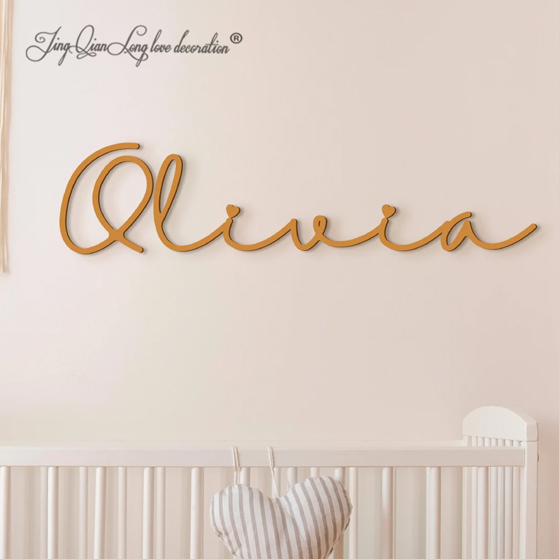 Papan Nama Bayi Kayu Kustom, H - Baby Nursery Things ulasan dan harga