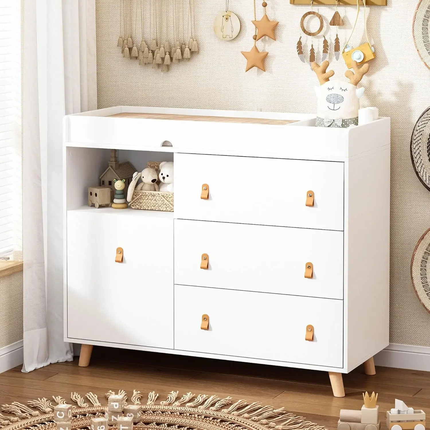 Meja ganti bayi dengan laci, r - Baby Nursery Dresser ulasan dan harga