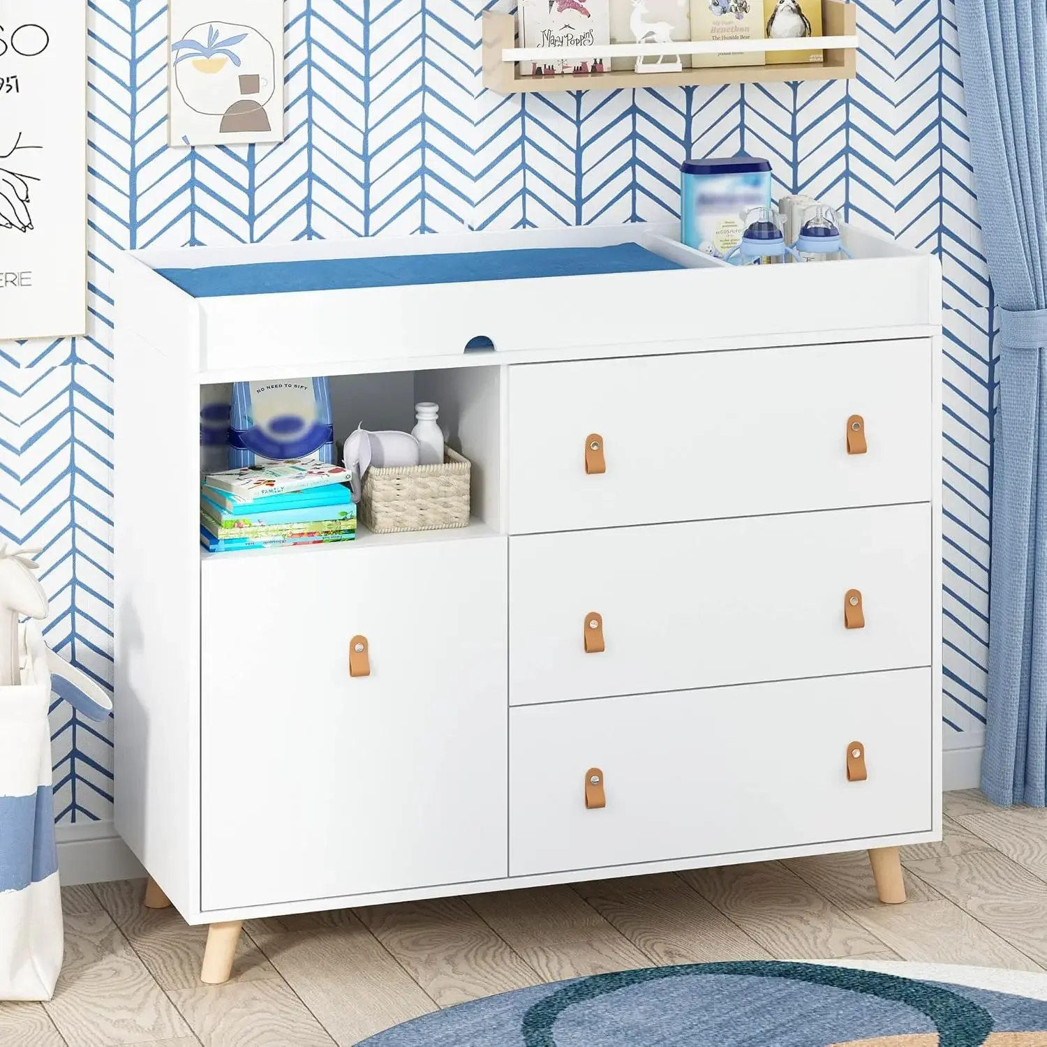 Meja ganti bayi dengan laci, r - Baby Nursery Dresser ulasan dan harga