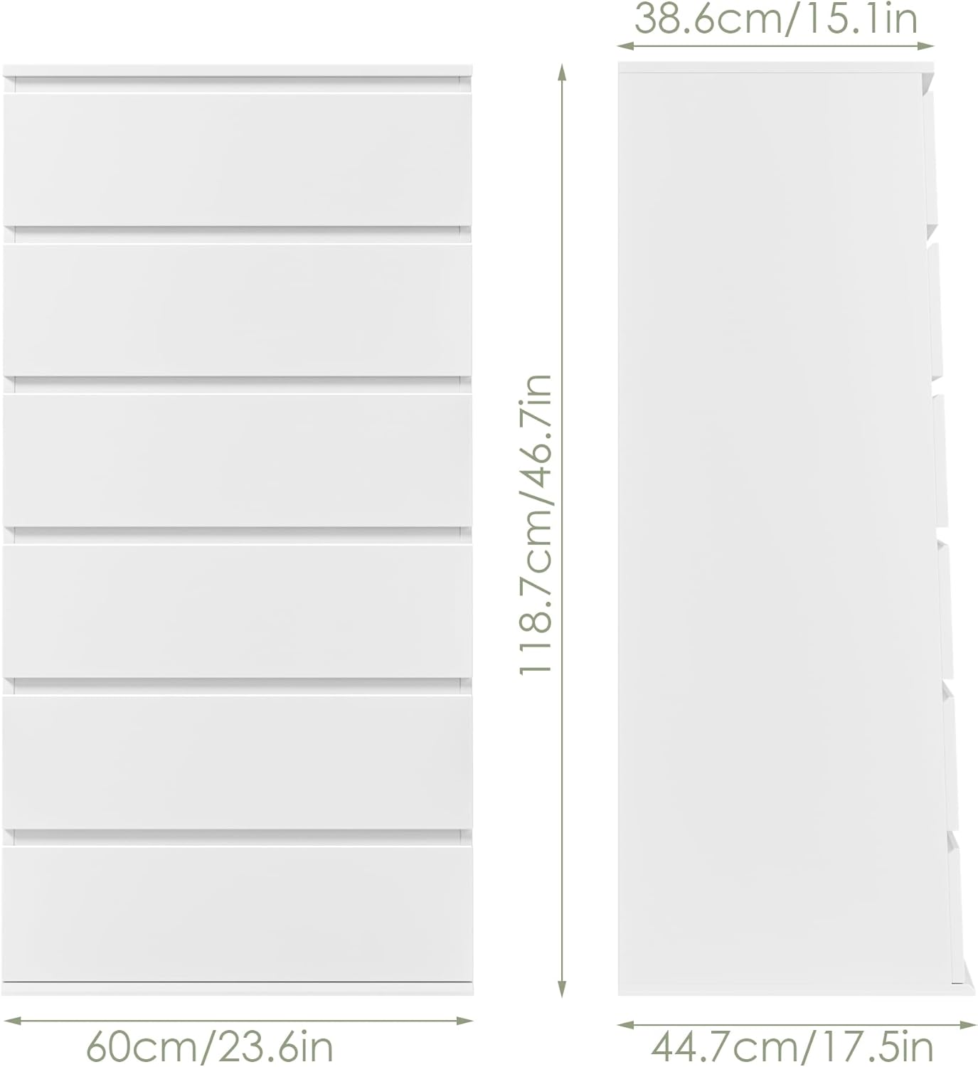 Lemari Pakaian Kayu Putih Ting - Drawer Dresser White ulasan dan harga