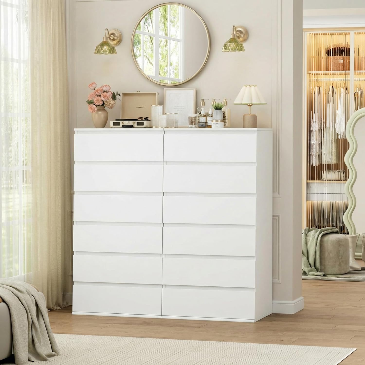 Lemari Pakaian Kayu Putih Ting - Drawer Dresser White ulasan dan harga