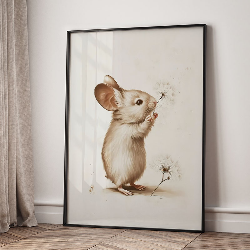 Poster Hewan Beruang Kelinci R - Baby Nursery Pictures ulasan dan harga