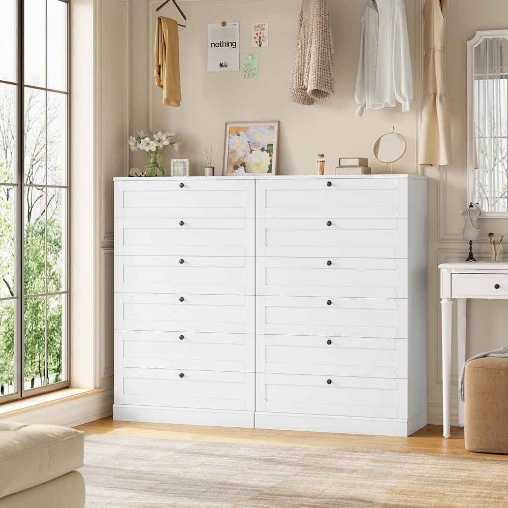 Lemari Laci Putih Elegan 6 Lac - Drawer Dresser White ulasan dan harga