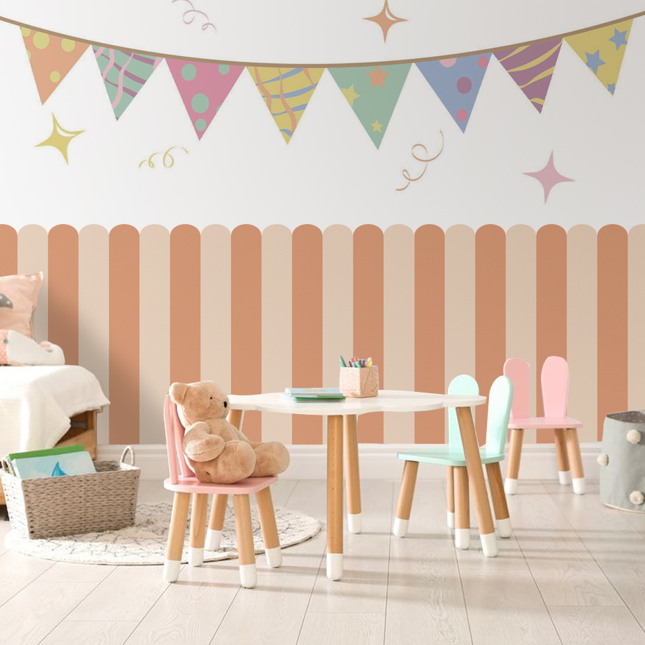Wallpaper Busur Bergaris Verti - Baby Nursery Pictures ulasan dan harga