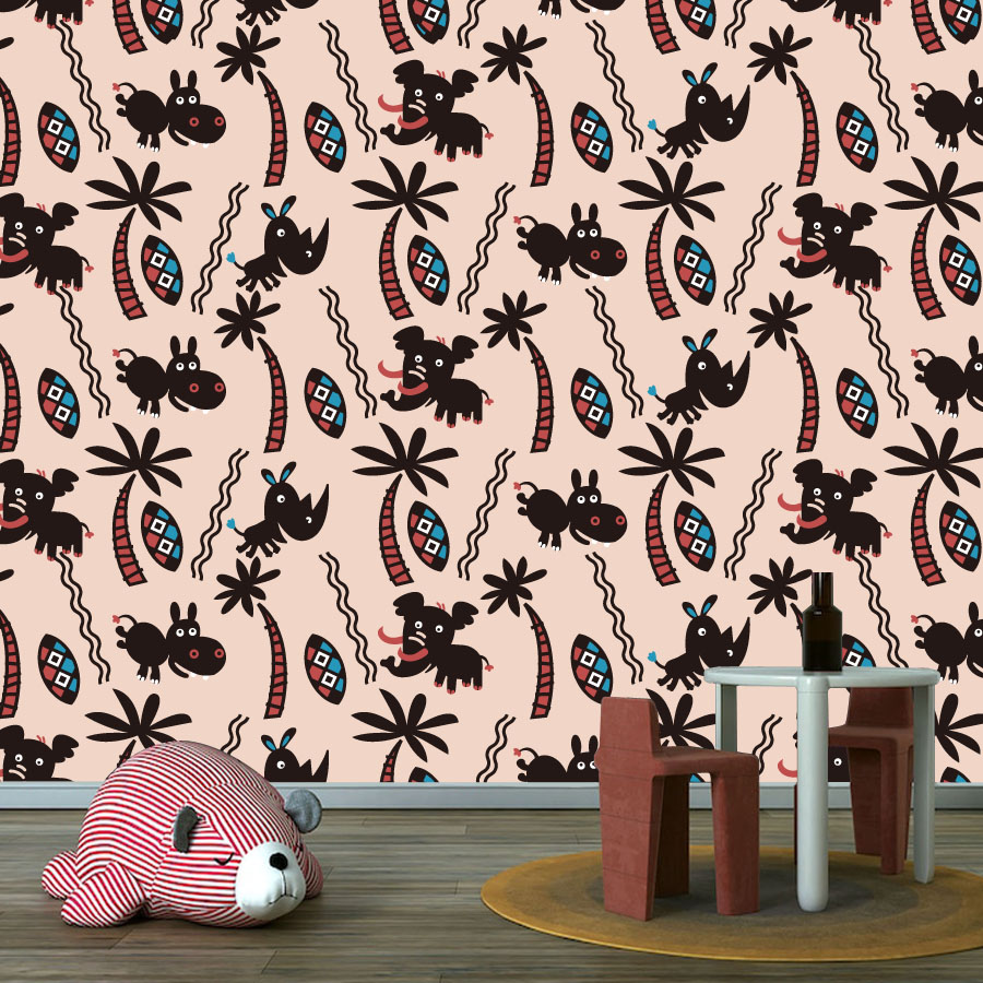 Wallpaper Tempel Kartun Custom - Baby Nursery Peel And Stick Wallpaper ulasan dan harga