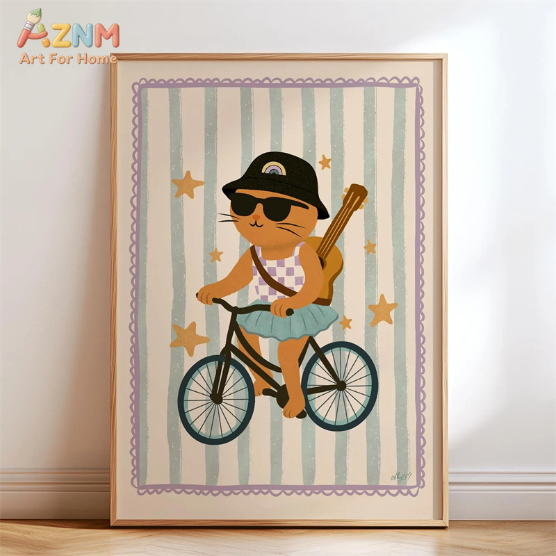 AZNM Seni Dinding Kanvas Hewan - Baby Nursery Pictures ulasan dan harga