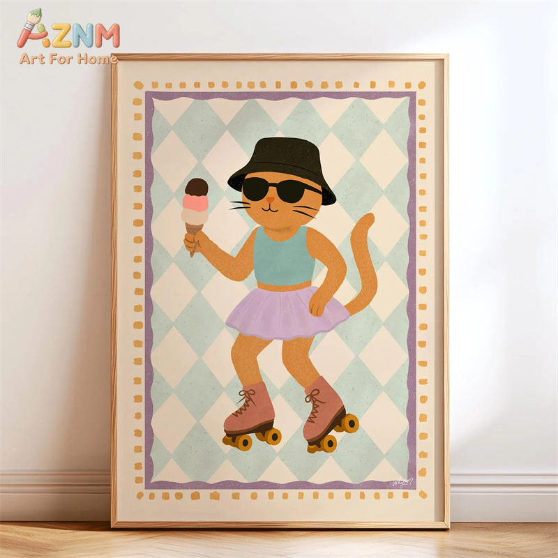 AZNM Seni Dinding Kanvas Hewan - Baby Nursery Pictures ulasan dan harga