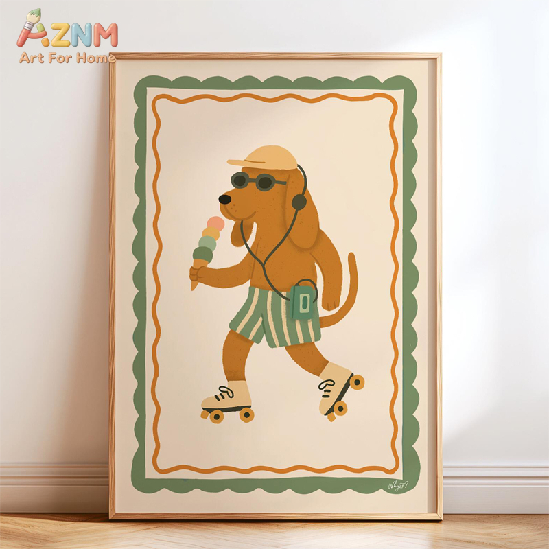 AZNM Seni Dinding Kanvas Hewan - Baby Nursery Pictures ulasan dan harga